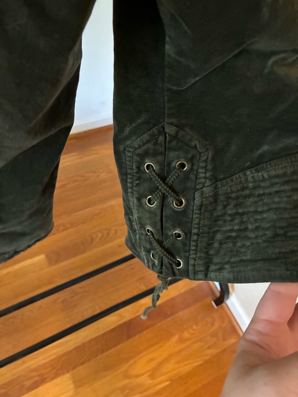 Women's Green  Moto Jacket by BNCI - size small - Picture 4 of 5